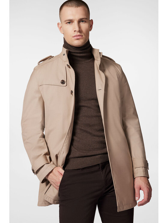 Próchnik Próchnik Płaszcz przejściowy PM2 PC131223000005 Beżowy Regular Fit