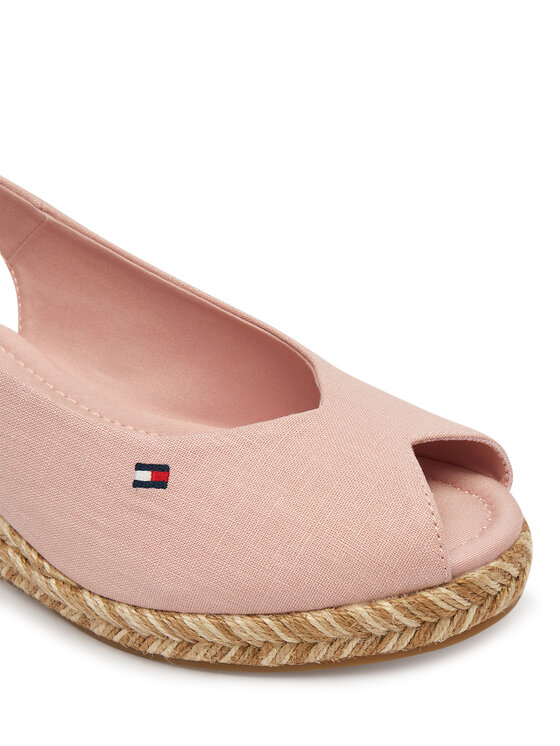 Tommy Hilfiger Tommy Hilfiger Espadryle Mid Wedge Espad Slingback Speck FW0FW09472 Różowy