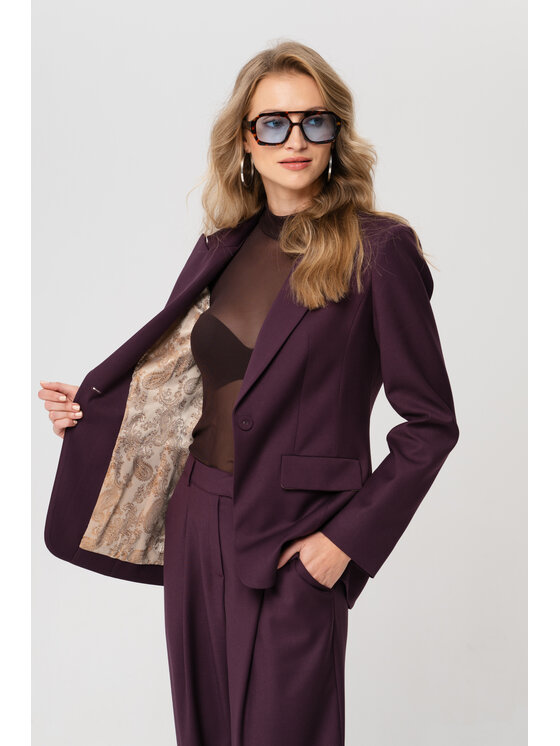blue shadow blue shadow Marynarka Marietta Fioletowy Regular Fit