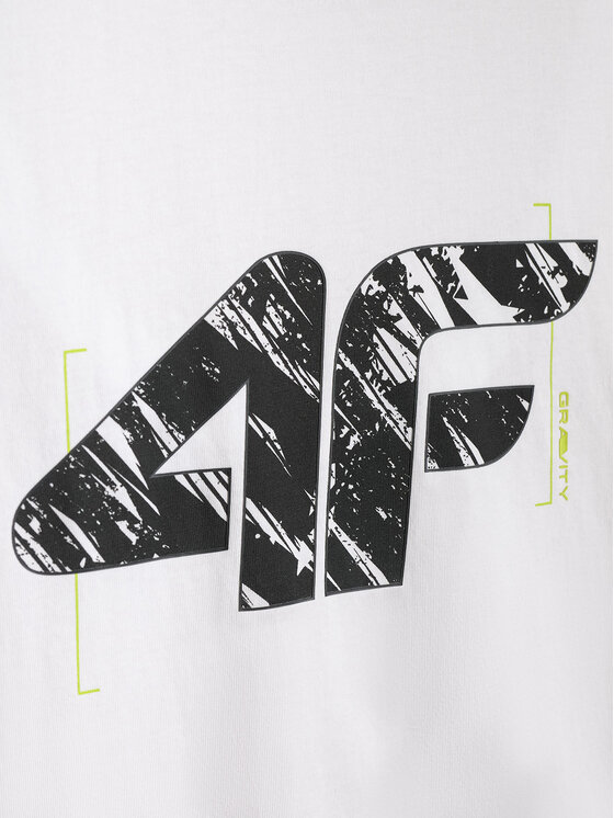 4F 4F T-Shirt COMMERCIAL Biały Regular Fit
