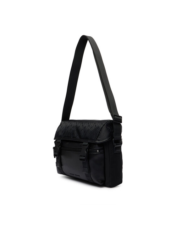 Tommy Hilfiger Tommy Hilfiger Τσαντάκι Th Nylon Jacquard Satchel AM0AM14404 Μαύρο