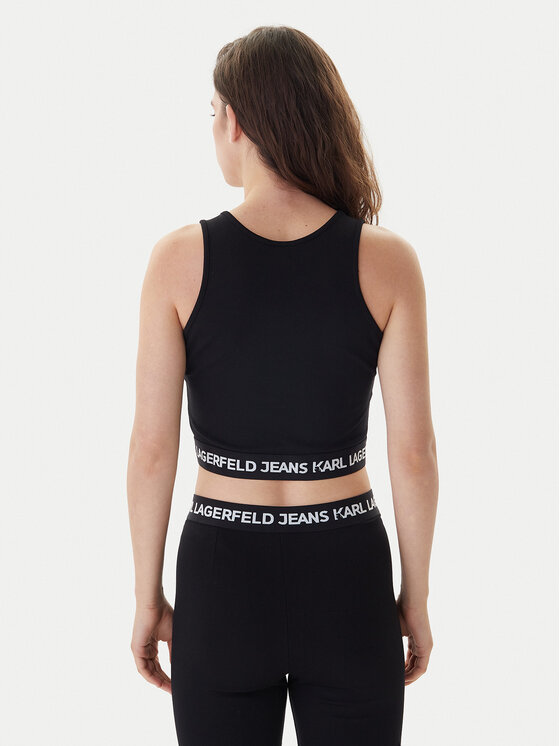 Karl Lagerfeld Jeans Karl Lagerfeld Jeans Τοπ B1W17048 Μαύρο Slim Fit