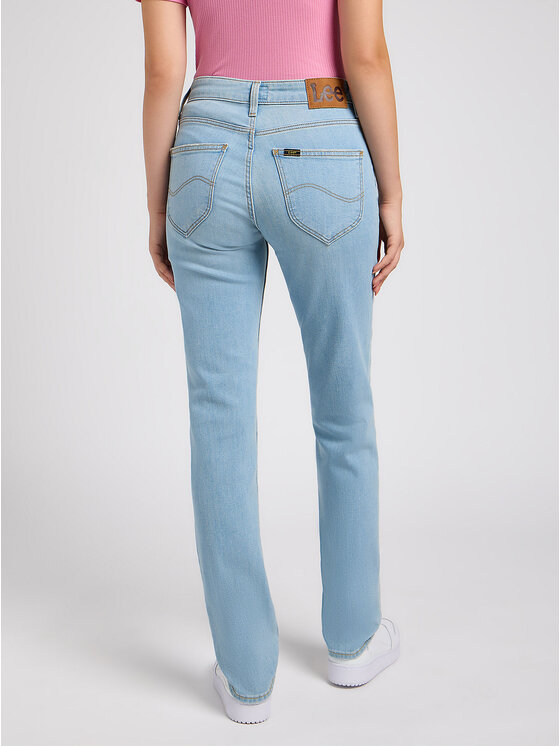 Lee Lee Jeansy MARION STRAIGHT Niebieski Regular Fit