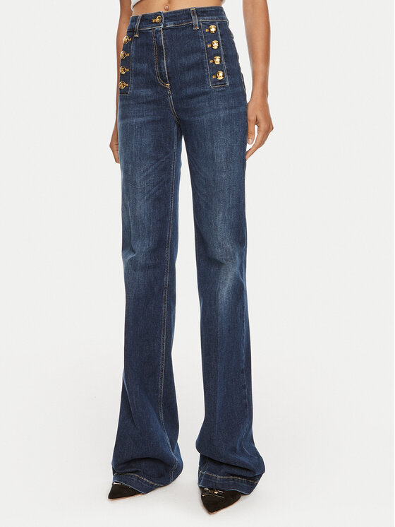 Elisabetta Franchi Blugi PJ-67D-46E2 Bleumarin Regular Fit