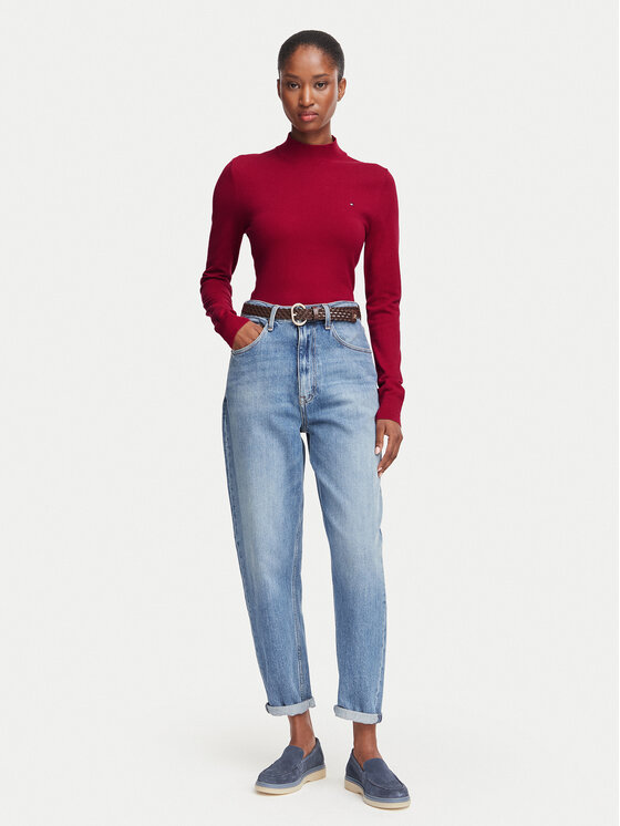 Tommy Hilfiger Tommy Hilfiger Sweter WW0WW51383 Czerwony Regular Fit