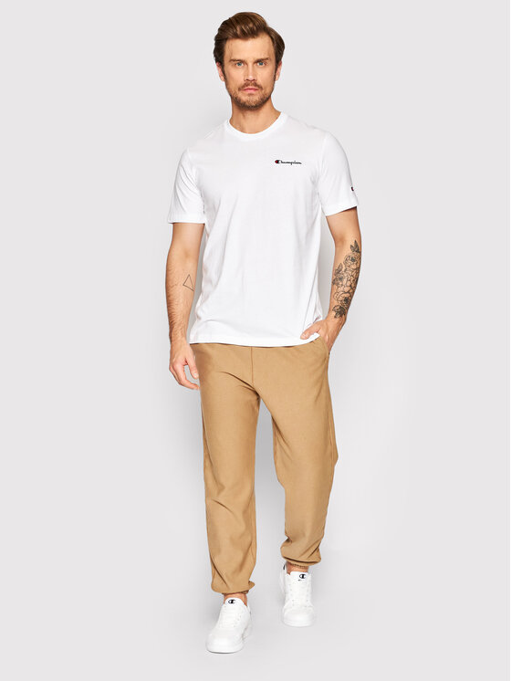 T-shirt Embroidered Script Logo 217813 Bianco