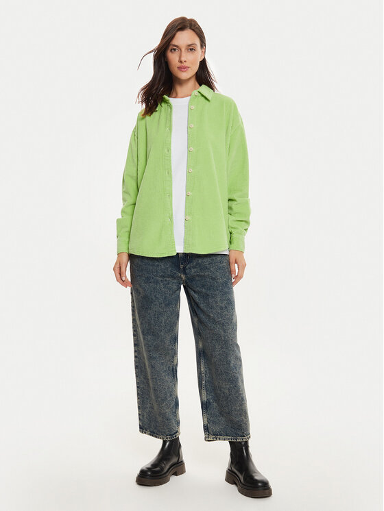 American Vintage American Vintage Koszula PADO06AH24 Zielony Loose Fit