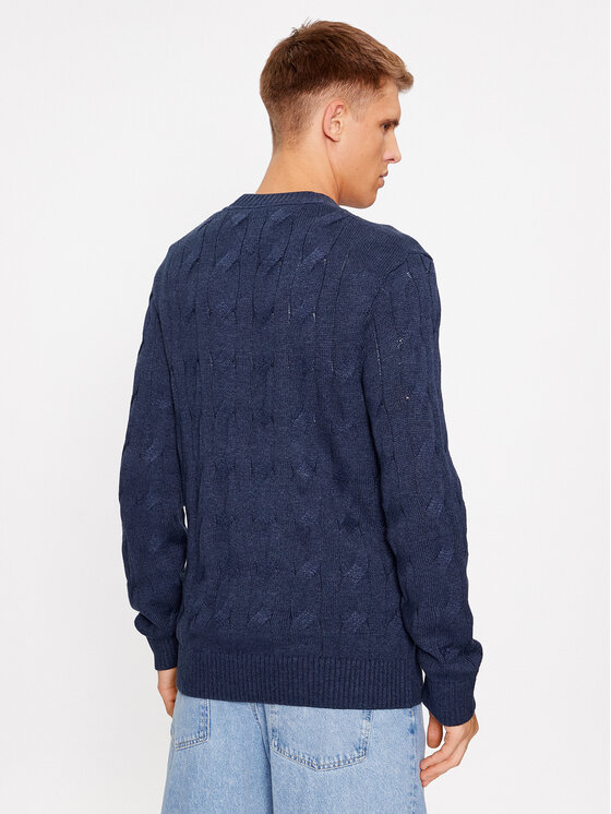 Tommy Jeans Tommy Jeans Sweter Flag DM0DM17762 Granatowy Relaxed Fit