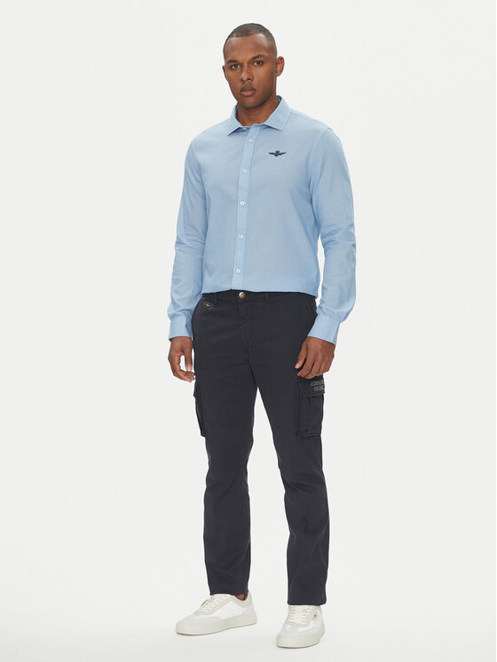 Aeronautica Militare Aeronautica Militare Srajca 251CA1276CT3292 Modra Regular Fit