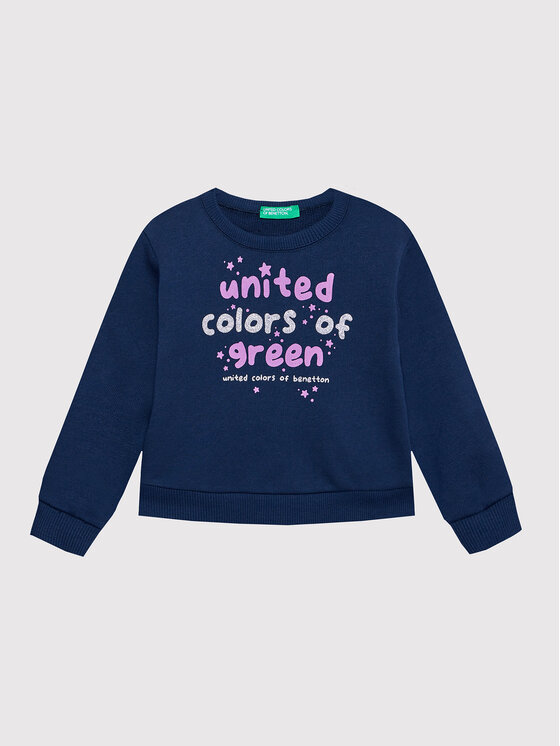 United Colors Of Benetton Bluză 3J70G104M Bleumarin Regular Fit