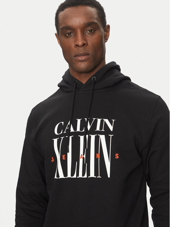 Calvin Klein Jeans Calvin Klein Jeans Bluza Serif Font Graphic J30J327520 Czarny Regular Fit