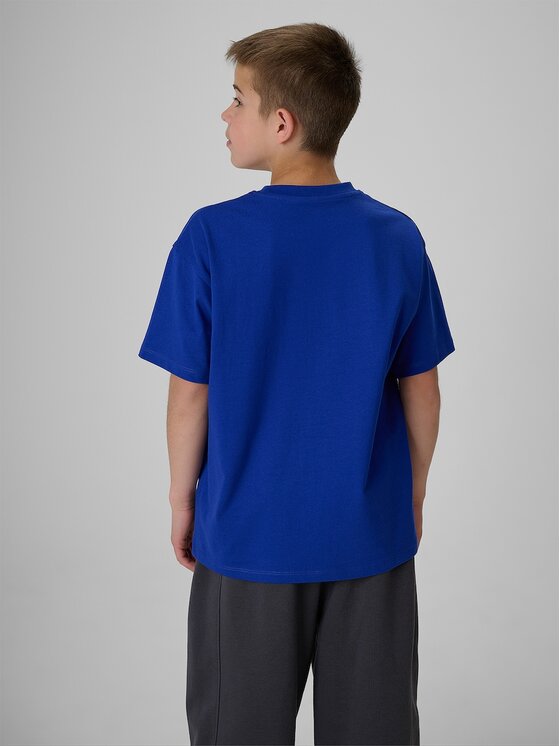 4F 4F T-Shirt 4FJRAW26TTSHM4344-33S Modrá Regular Fit