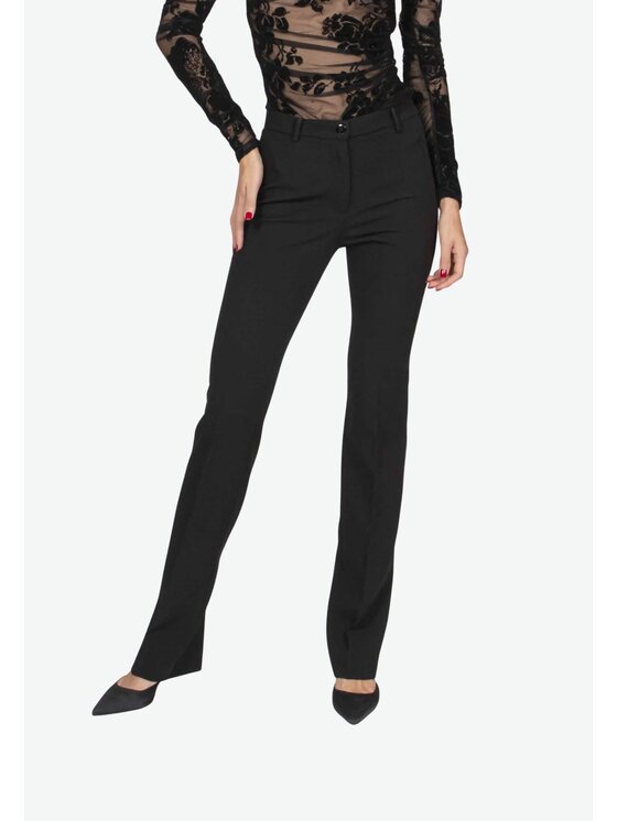 PINKO PINKO Bryczesy Pantaloni lunghi slim Czarny Slim Fit