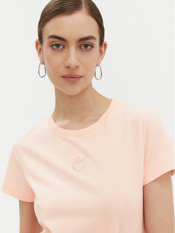 PINKO PINKO Тишърт Bussolotto 100355 Розов Regular Fit