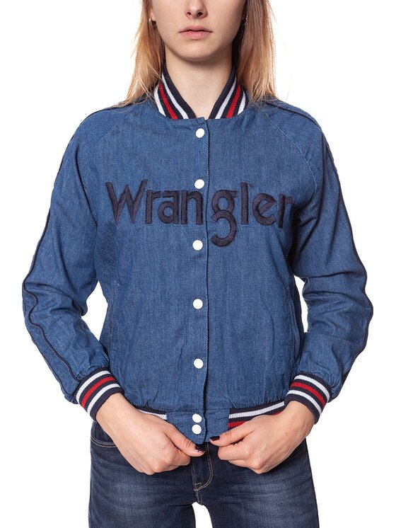 Wrangler Wrangler Kurtka damska BOMBER JACKET Czerwony Regular Fit