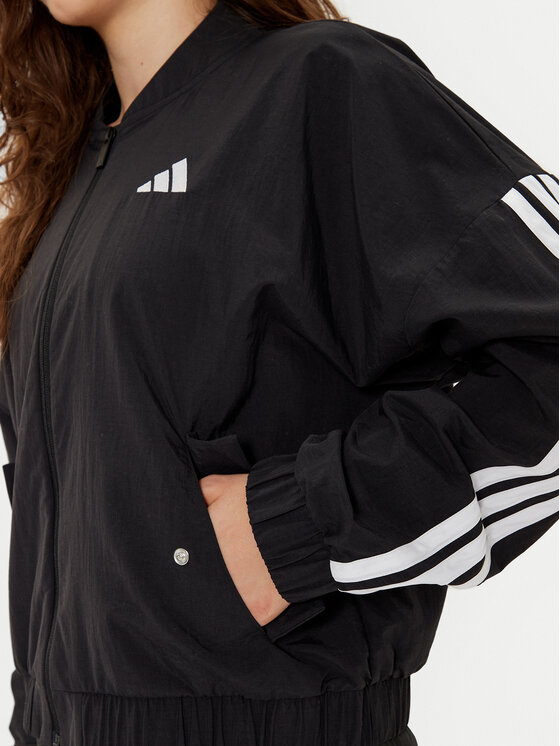 adidas adidas Μπόμπερ μπουφάν Essentials 3-Stripes JD5317 Μαύρο Loose Fit