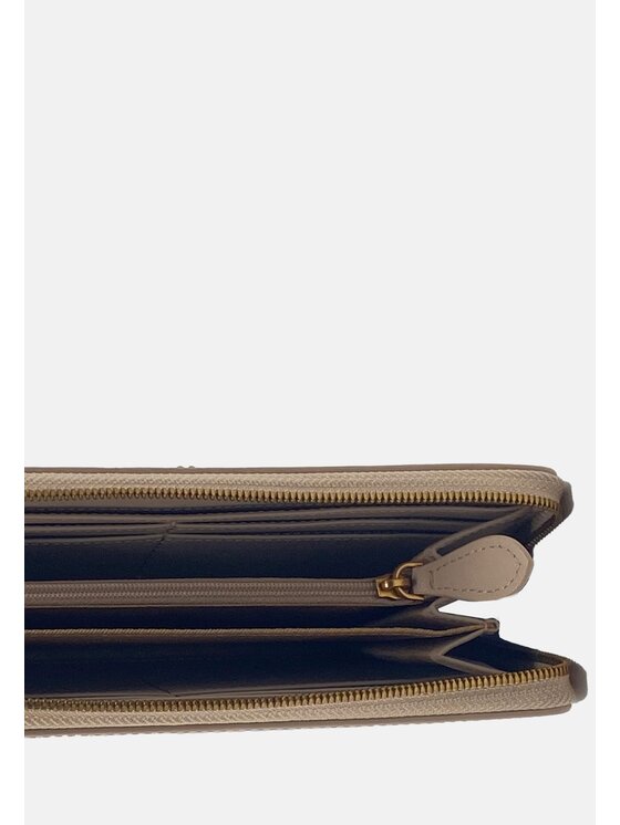 PINKO PINKO Portafoglio RYDER ZIP AROUND VITELLO SETA Beige