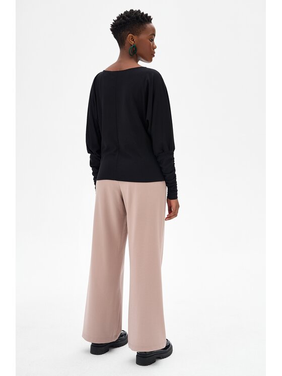 blue shadow blue shadow Bluzka Fiola Czarny Regular Fit