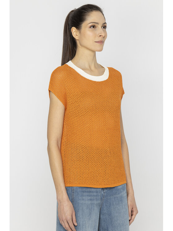 Deni Cler Milano Deni Cler Milano Bluzka T-DC-1233-E2-22-28-1 Pomarańczowy Loose Fit