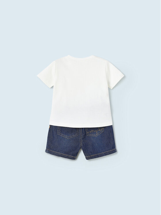 Mayoral Mayoral Completo T-shirt e shorts di jeans 1268 Multicolore Regular Fit