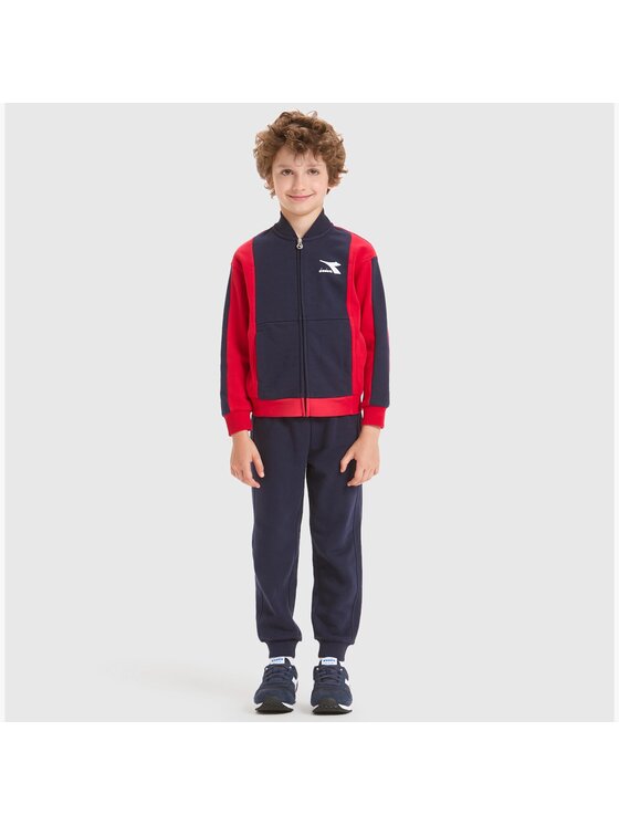 Diadora Diadora Komplet dresowy DIADORA JB.TRACKSUIT FZ HOOPLA Granatowy Regular Fit