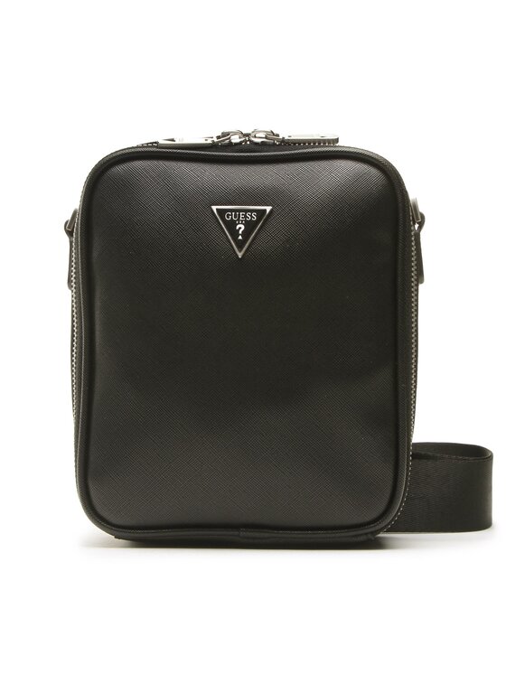 Guess Мъжка чантичка Certosa Saffiano Smart HMECSA P3254 Черен