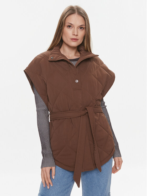 Fransa Fransa Brezrokavnik 20612130 Rjava Regular Fit