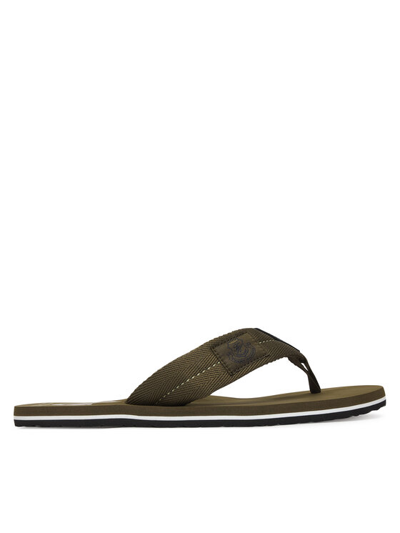 Tommy Hilfiger Tommy Hilfiger Šlepetės per pirštą Patch Hilfiger Beach Sandal FM0FM05804 Žalia