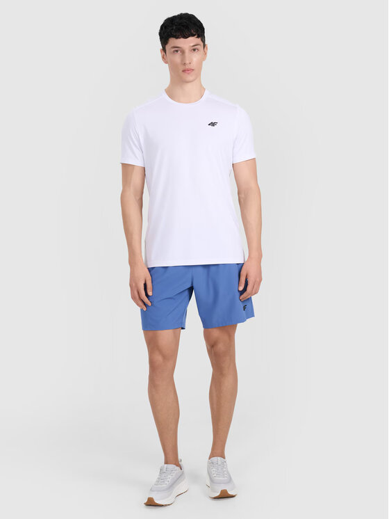 4F 4F Funkčné tričko 4FWMM00TFTSM1830-10S Biela Regular Fit