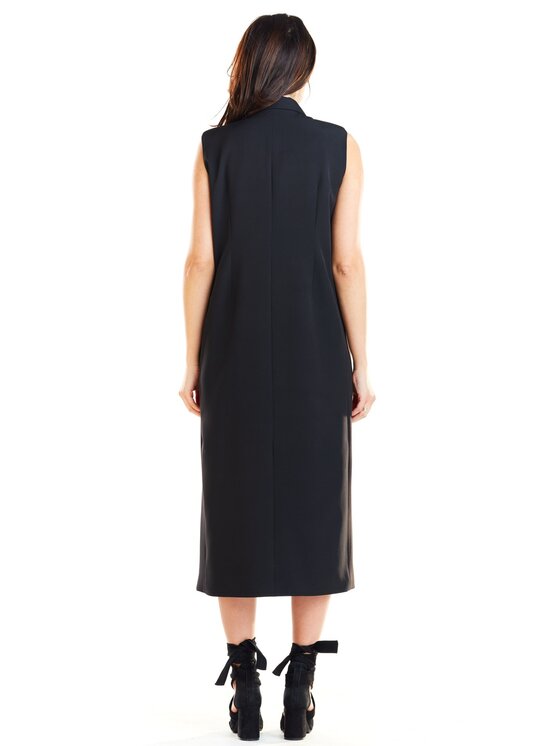 Awama Awama Kamizelka A279 Czarny Basic Fit