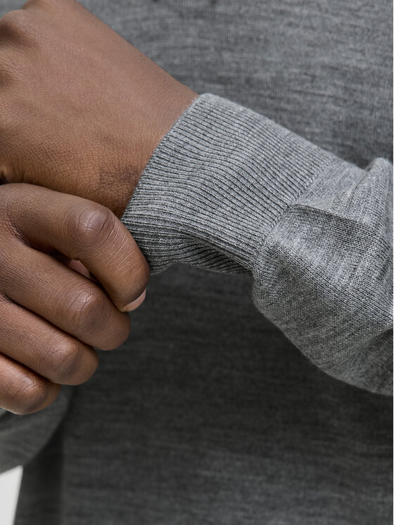 Jack & Jones Jack & Jones Pulover Merino 12281757 Gri Regular Fit