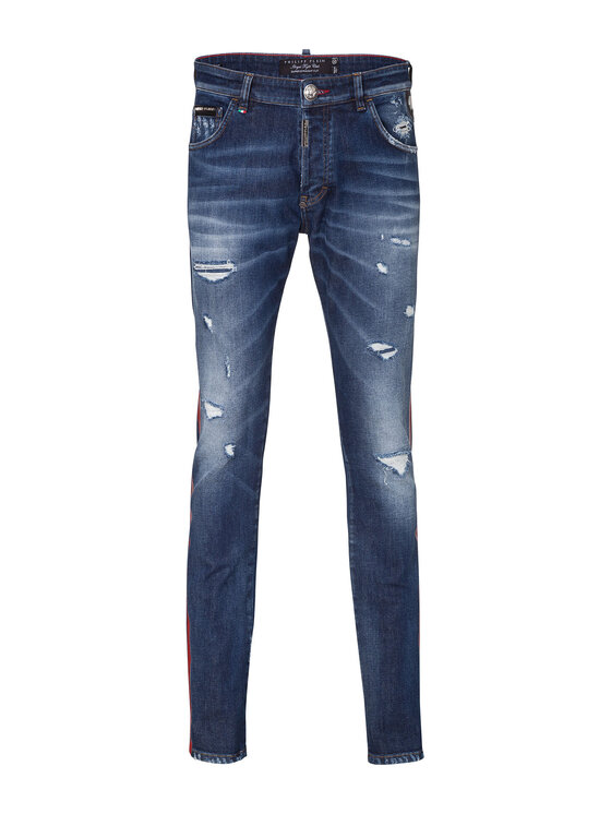 PHILIPP PLEIN PHILIPP PLEIN Pantaloni di tessuto 30790 Blu Straight Fit