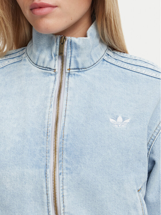 adidas adidas Kurtka jeansowa Firebird KQ6492 Niebieski Slim Fit