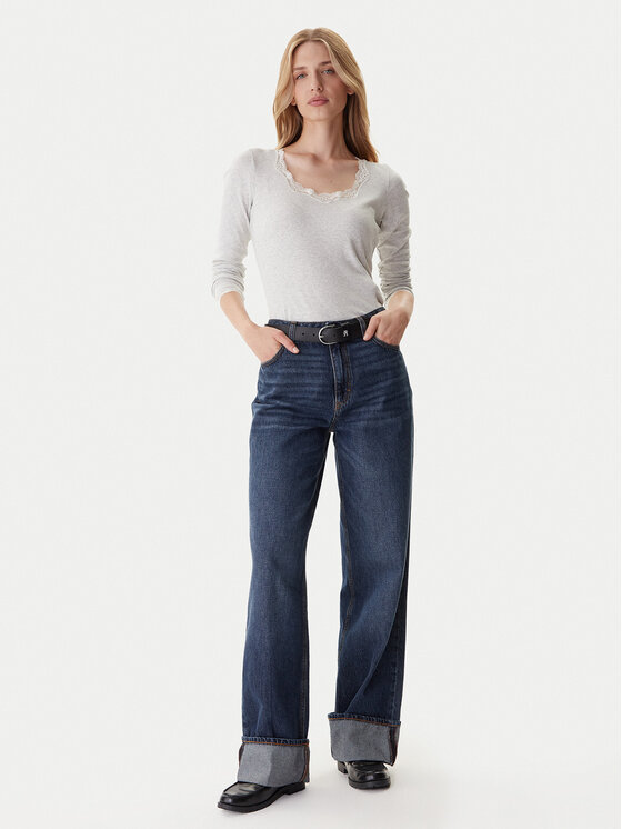 Tommy Hilfiger Tommy Hilfiger Μπλουζάκι UW0UW06071 Γκρι Slim Fit