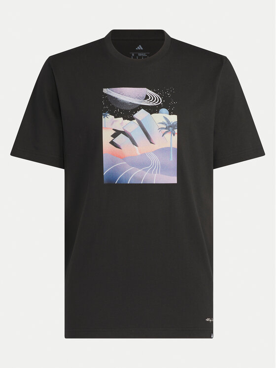 adidas adidas T-Shirt All Day I Dream About Summer JI9417 Czarny Regular Fit