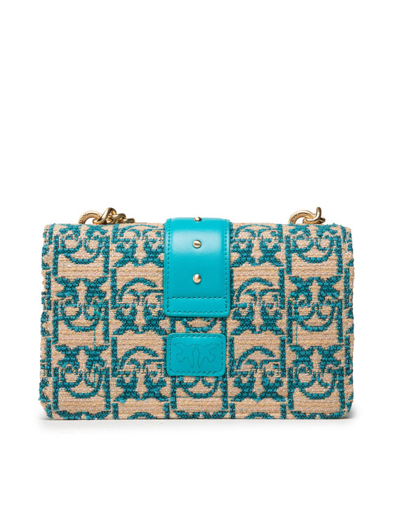 PINKO Pinko Kabelka Love Mini Icon Love Monogram Cl AI 21-22 PLTT 1P22CJ Y7G2 Modrá