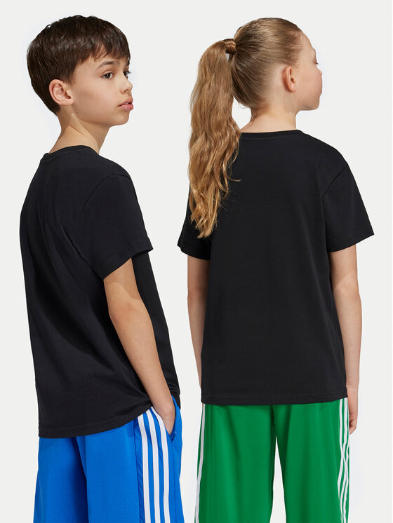adidas adidas Футболка adicolor Trefoil IY7421 Чорний Regular Fit