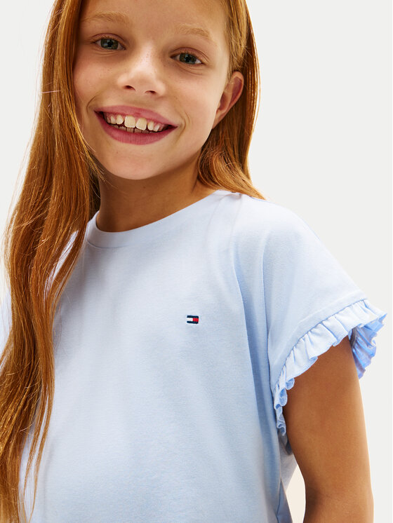 Tommy Hilfiger Tommy Hilfiger Tričko Essential KG0KG08970 Svetlo modrá Relaxed Fit