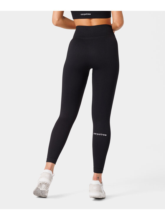 Carpatree Carpatree Legginsy Rib leggings Czarny Fitted Fit