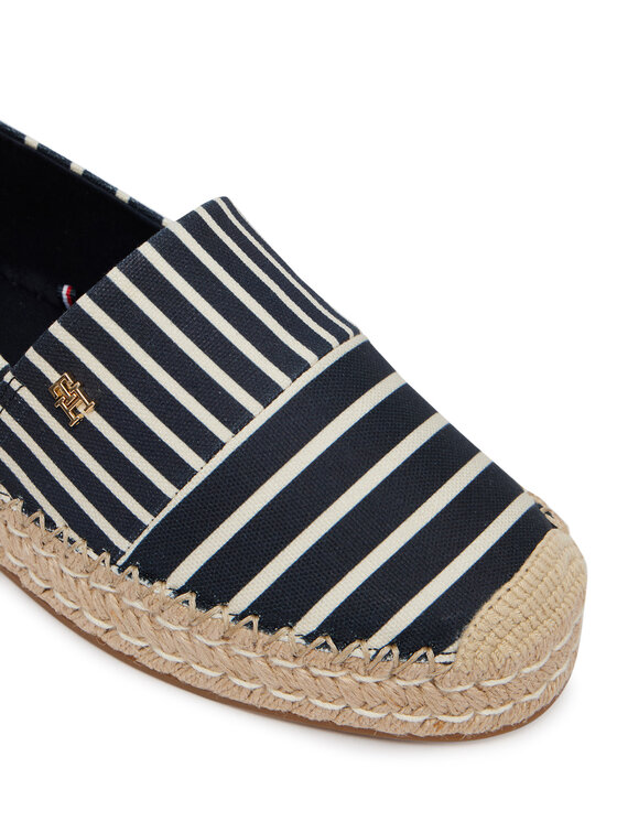 Tommy Hilfiger Tommy Hilfiger Espadryle Th Platform Espadrille Stripes FW0FW09143 Granatowy