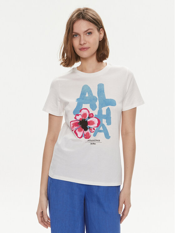 Weekend Max Mara Weekend Max Mara Tričko Yen 2415971052 Biela Regular Fit