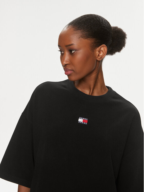 Tommy Jeans Tommy Jeans Kasdieninė suknelė Badge DW0DW18145 Juoda Relaxed Fit