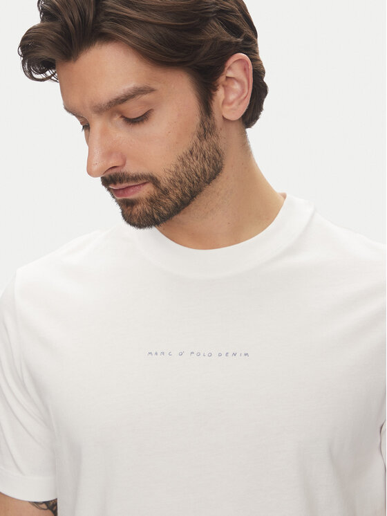 Marc O'Polo Denim Marc O'Polo Denim T-krekls 500 0006 809 Balts Relaxed Fit