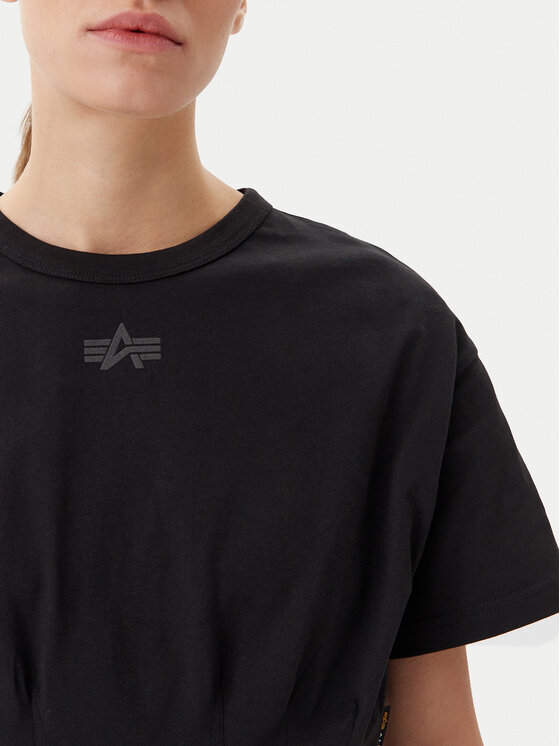 Alpha Industries Alpha Industries Póló Waisted 148070 Fekete Regular Fit