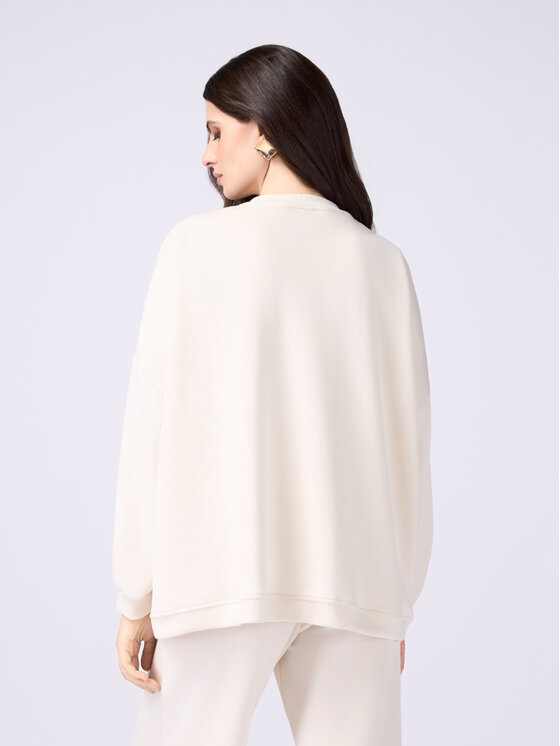 Oltre Oltre Bluza G939E000308N021 Biały Over Fit