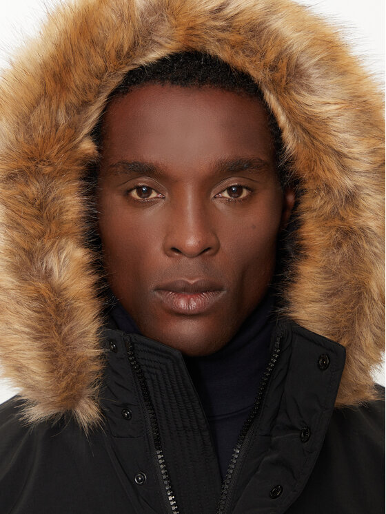 Tommy Hilfiger Tommy Hilfiger Пухено яке Rockie MW0MW37412 Черен Regular Fit