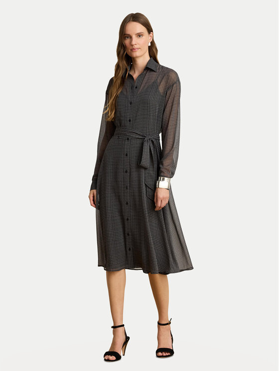 LAUREN RALPH LAUREN LAUREN RALPH LAUREN Košilové šaty 200B33077001 Tmavě šedá Regular Fit