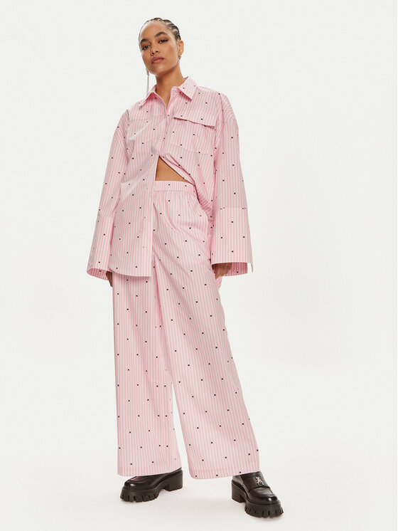 ROTATE ROTATE Pantaloni di tessuto 1125002976 Rosa Straight Fit