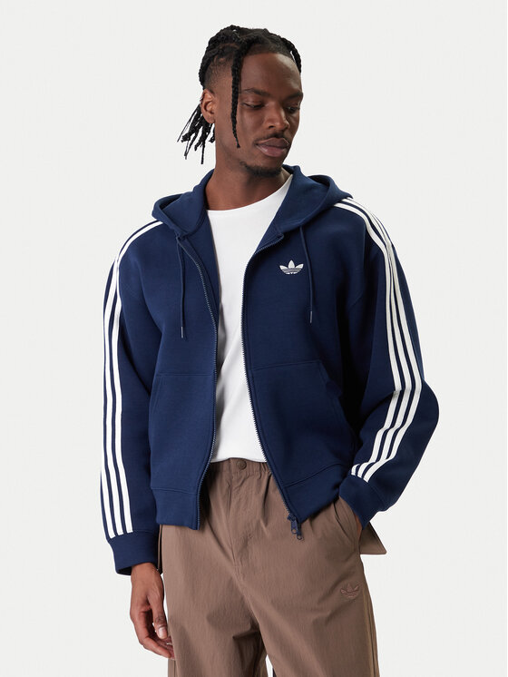 adidas Суитшърт adicolor Spacer KD4086 Тъмносин Loose Fit