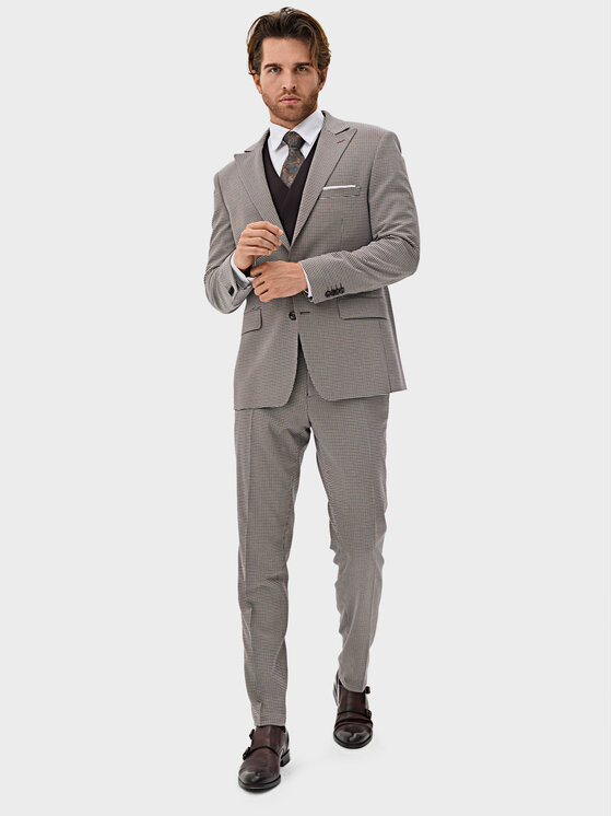 Evenemen Evenemen Spodnie garniturowe Campora Beżowy Slim Fit